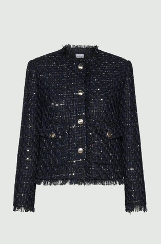 Sequinned natté jacket