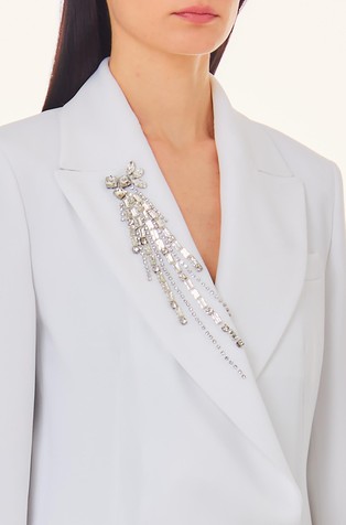 LIU JO Blazer with bejewelled detailing Off-White 3