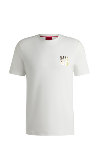 Majica iz bombažnega jerseya z zloženim logotipom