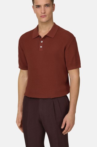 Knitted Polo Shirt in Organic Cotton