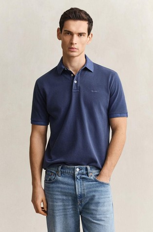 Cotton piqué short-sleeved polo