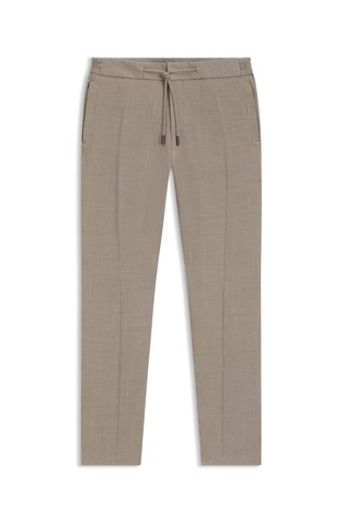 Slim-fit pants in wool silk blend