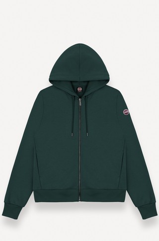 Full-zip hoody in cotton-blend