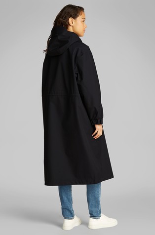 CALVIN KLEIN Vodoodbojen plašč s kapuco Črna - Black 2