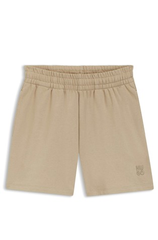 Cotton-terry shorts with embroidered logo