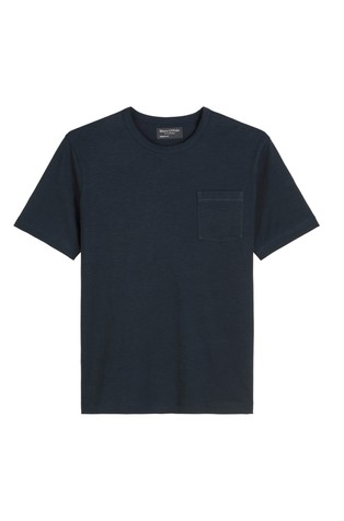 MARC O'POLO T-shirt made from soft slub jersey Dark Navy 4