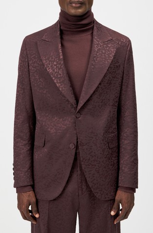 Cotton-blend structured blazer