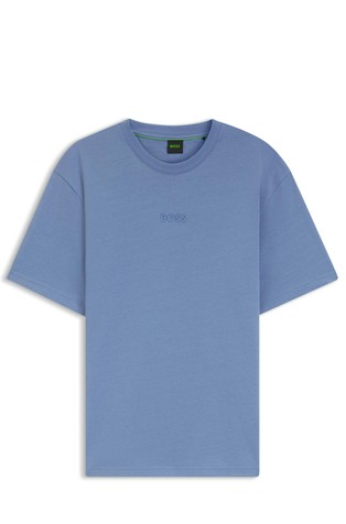Oversize fit cotton T-shirt with logo detail