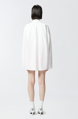 PINKO Cotton poplin shirt with rhinestones White 2