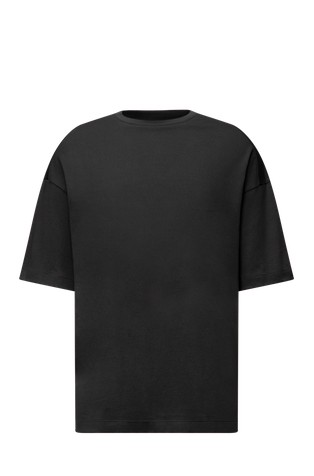 Relaxed fit bombažna majica s kratkimi rokavi