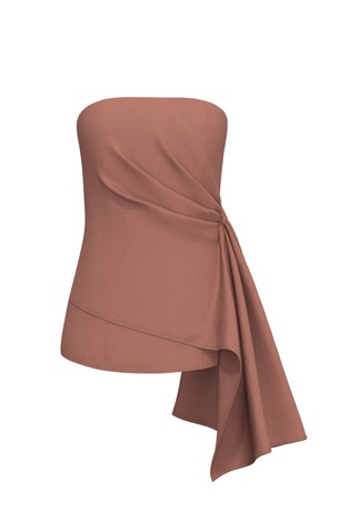 Asimetričen top z zasnovo korzeta