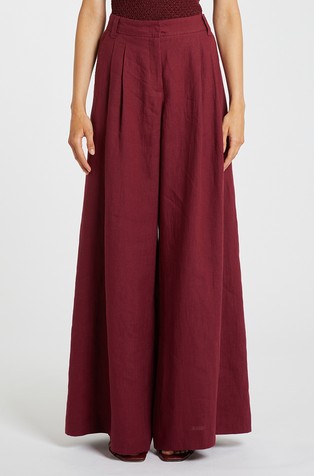 Relaxed fit linen trousers