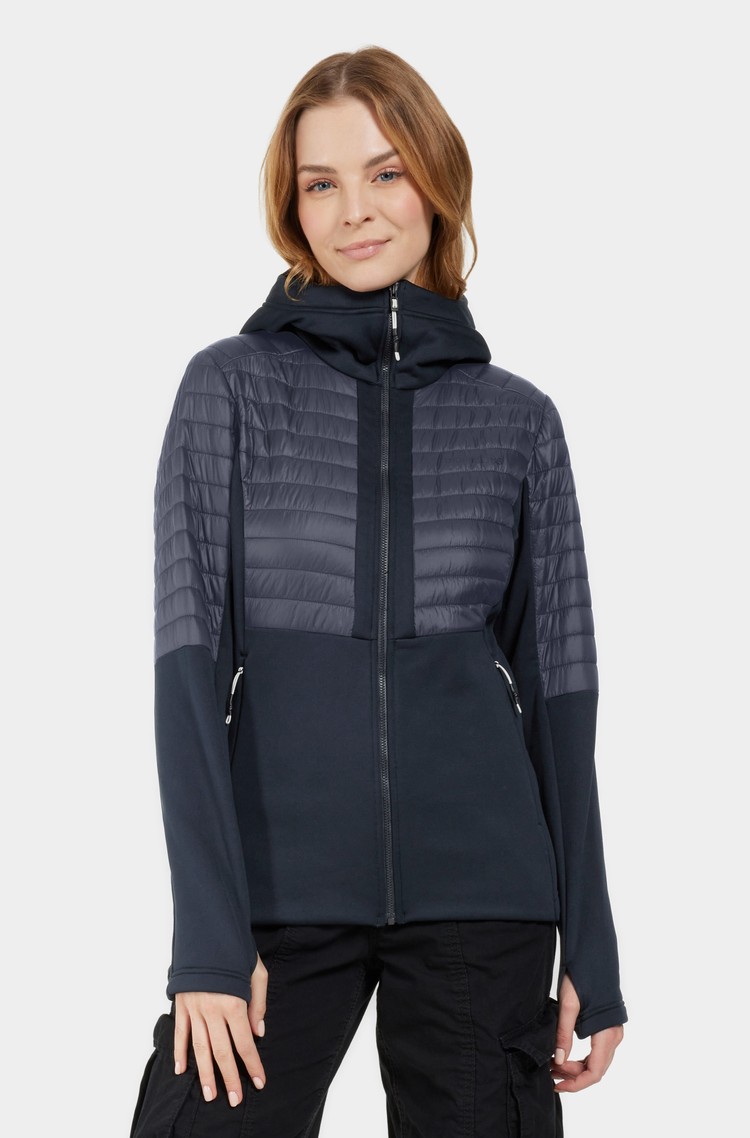 DIDRIKSONS Annema Water-repellent Full-Zip with Hood Dark Night Blue 
