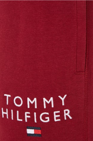 TOMMY HILFIGER Trenirka iz bombažne mešanice z vezenim logotipom Rdeča - Red 4