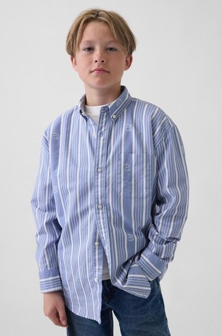 Relaxed fit črtasta srajca za dečke