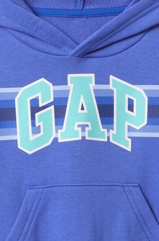 GAP Gap logo pulover s kapuco za malčke Modra - Dazzling Blue 183949Tc 3