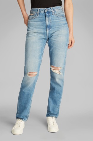 Authentic slim fit jeans hlače z ravnimi hlačnicami