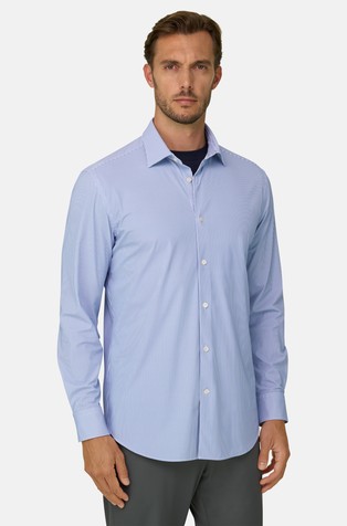 Shirt Striped Stretch Nylon B Tech Slim Fit