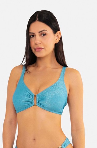 Shiny bikini top
