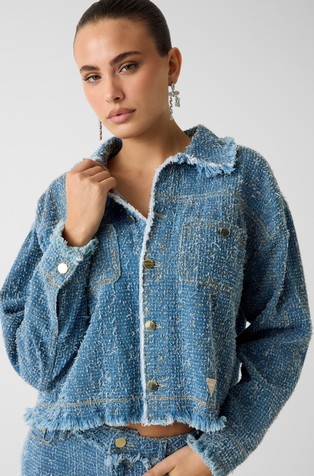 Tweed denim jacket