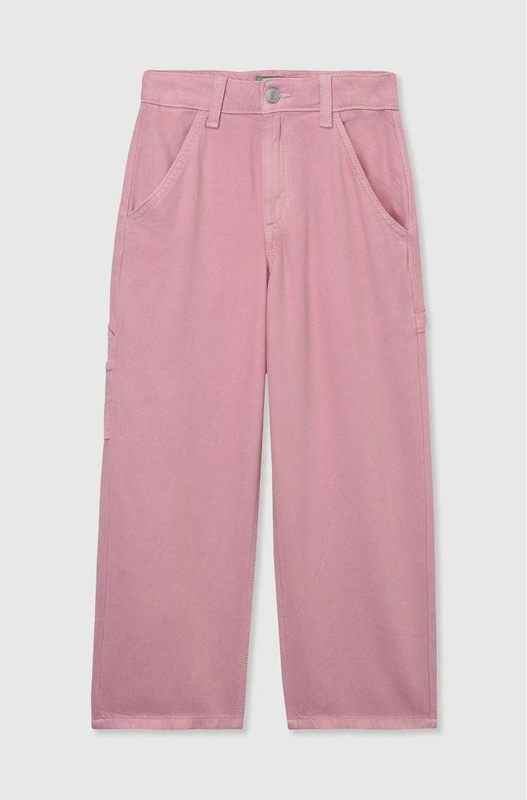 BENETTON Hlače iz liocela z našitimi žepi Roza - Pink 