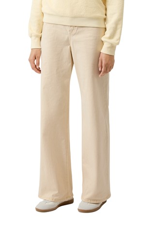 Jeans hlače z visokim pasom in širokimi hlačnicami