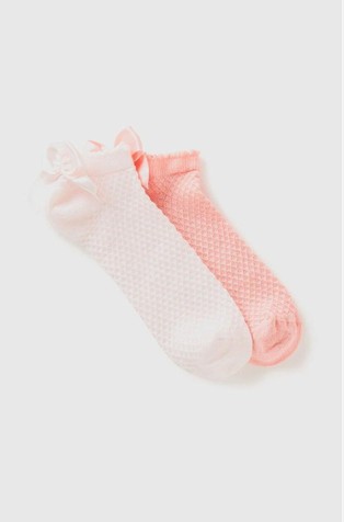 Short socks 2 pack with bow