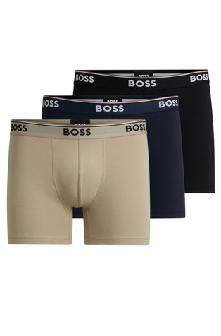 Three-pack of stretch-cotton logo waist boxer briefs