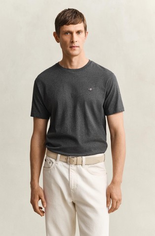 Regular fit majica z vezenim logotipom