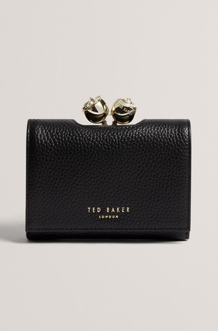 Clasp Leather Small Purse