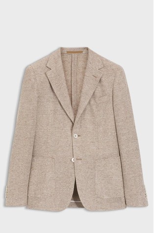 Regular-fit blazer in a linen blend