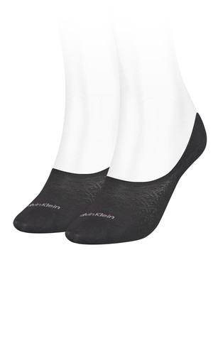 CALVIN KLEIN Paket 2 parov logo stopalk Črna - Black 1