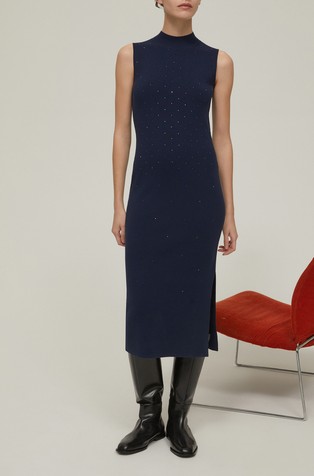 Pletena obleka z mikro neti