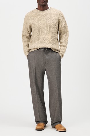 Cable-knit jumper in cotton blend