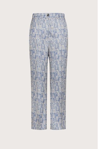 Patterned viscose trousers