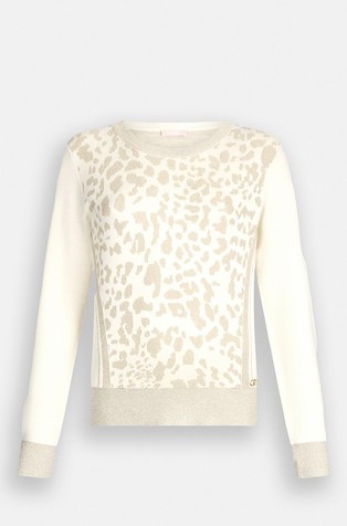 Animal print jumper in viscose-blend