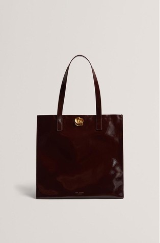 Large Faux-leather Tote Bag