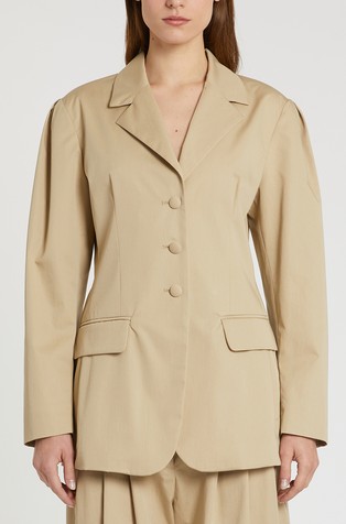 Structured gabardine blazer