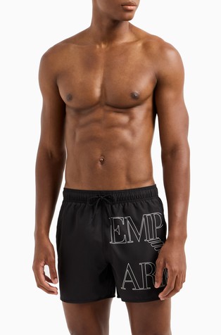 ASV Swim shorts in bold-logo recycled fabric