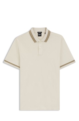 Slim fit polo majica iz merceriziranega bombaža