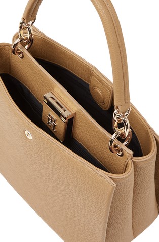 TOMMY HILFIGER Pebble Grain Crossbody Tote Bag Beige 3