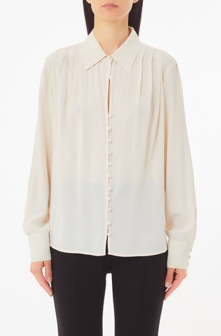 Pleated viscose blouse