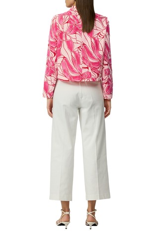 S.OLIVER Textured cotton jacket with an all-over print Pink 2