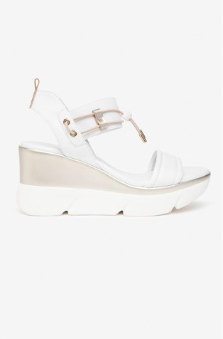 Leather Sandals with Synthetic Inserts