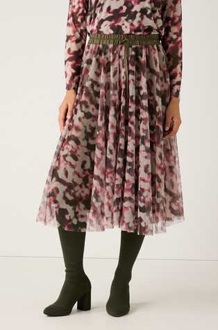 Midi vzorčasto krilo iz tila