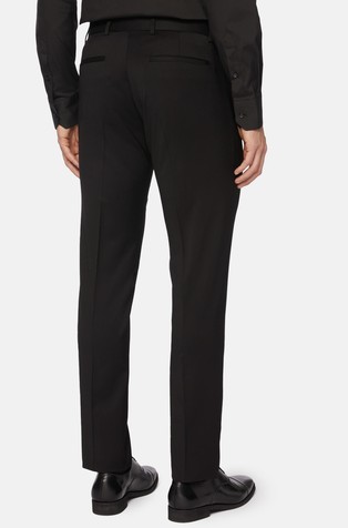 BOGGI MILANO Trousers in Stretch Knitted Wool Black 2