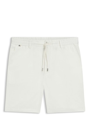 Modern-fit shorts in a linen blend