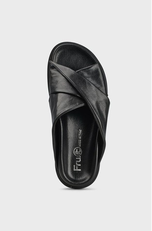 FRU.IT Usnjeni natikači Črna - Black 3