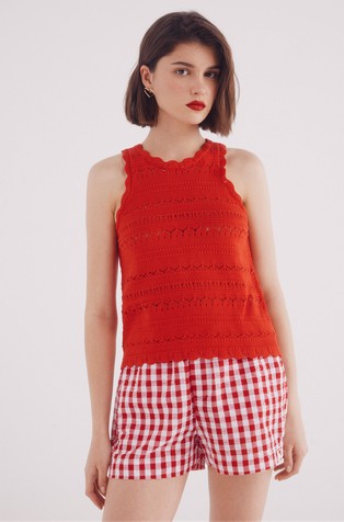 Top with openwork pattern