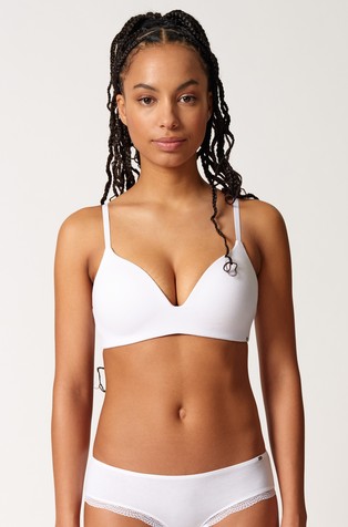 Classicotton padded triangle bra